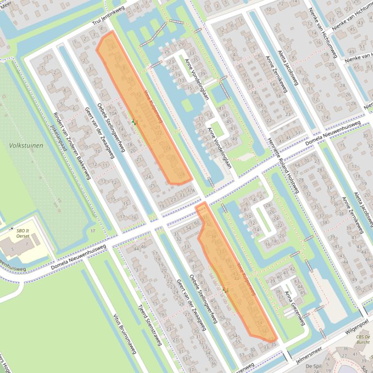 Kaart van postcodegebied 8448RT.