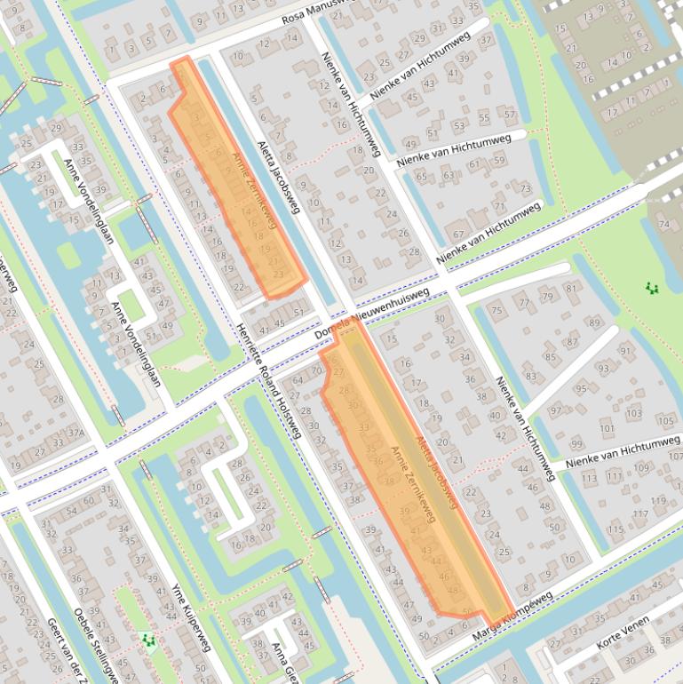 Kaart van postcodegebied 8448SB.