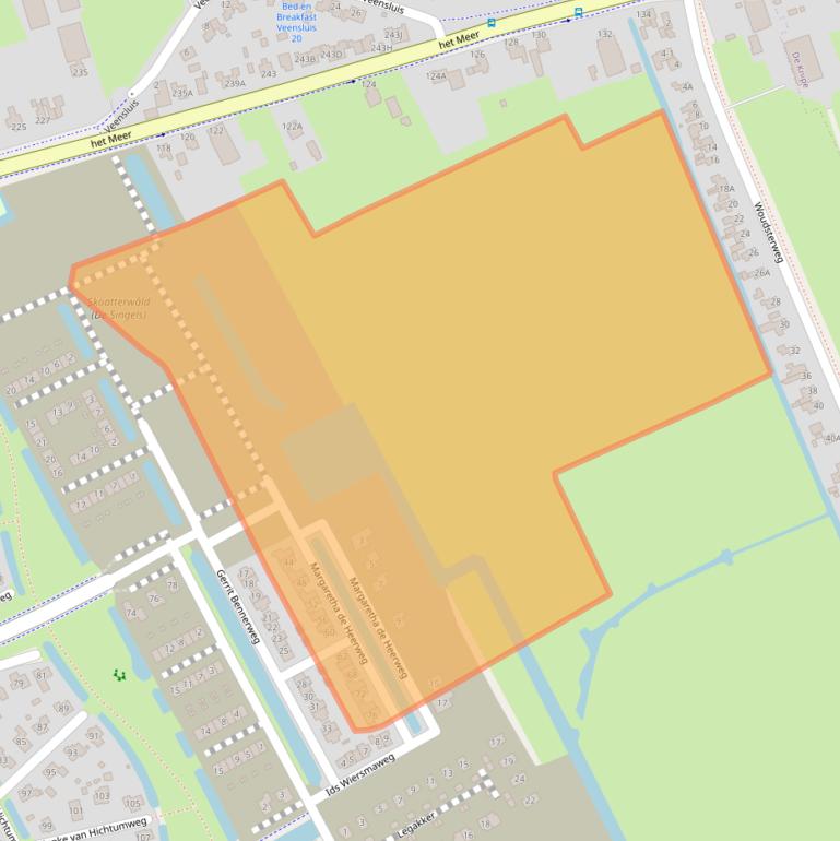 Kaart van postcodegebied 8448SR.