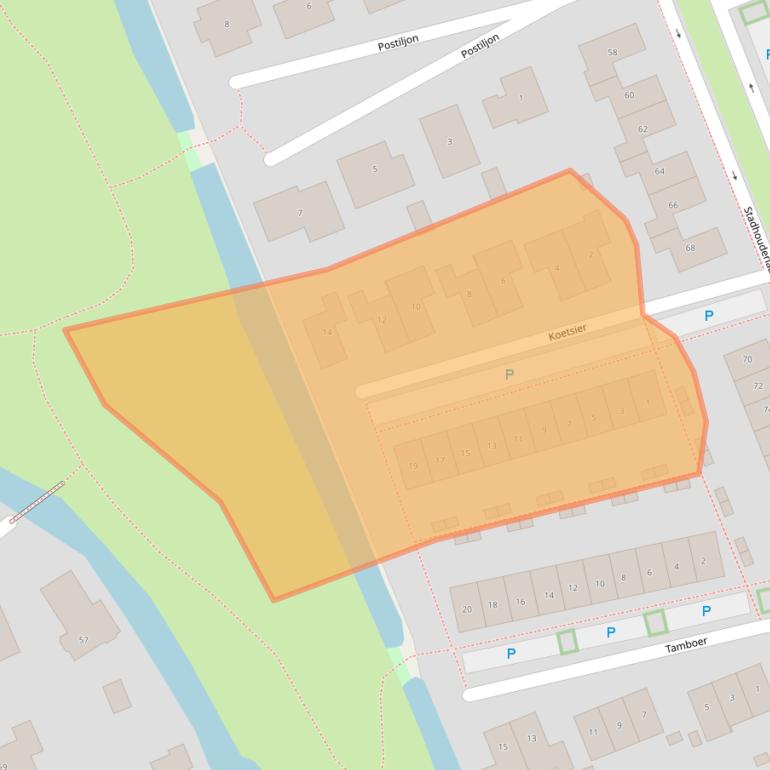 Kaart van postcodegebied 8448TA.