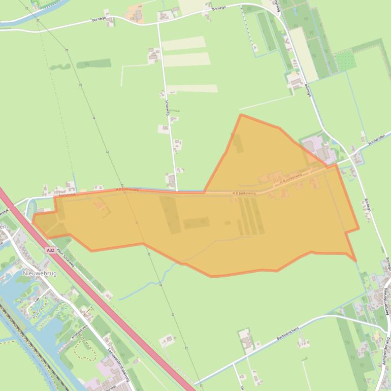 Kaart van postcodegebied 8449ED.