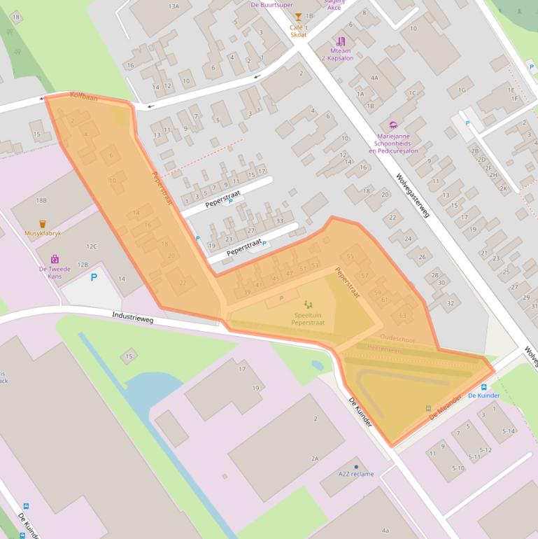 Kaart van postcodegebied 8451BB.