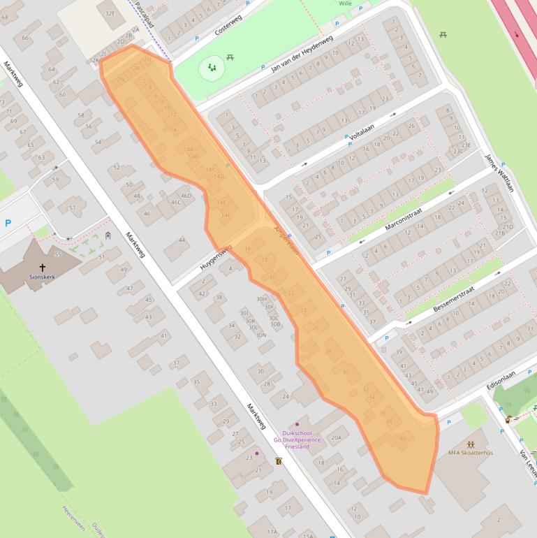 Kaart van postcodegebied 8451BZ.