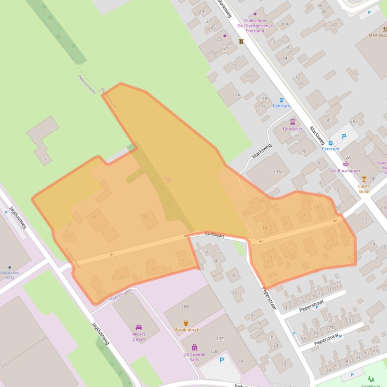 Kaart van postcodegebied 8451CC.