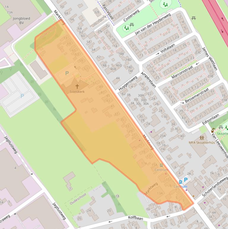 Kaart van postcodegebied 8451CD.