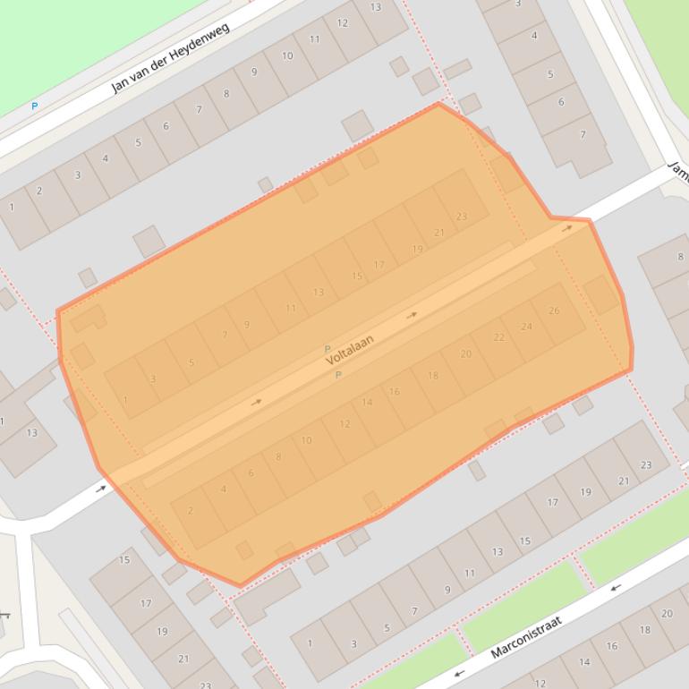 Kaart van postcodegebied 8451CJ.
