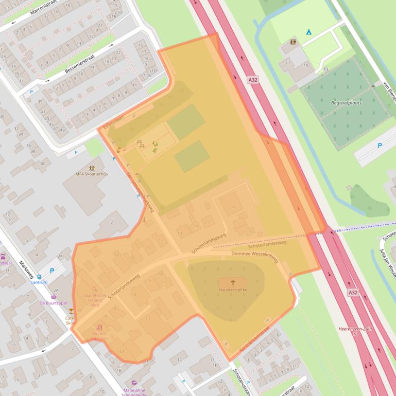 Kaart van postcodegebied 8451CP.