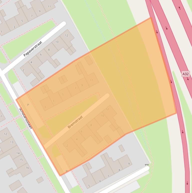 Kaart van postcodegebied 8451CW.