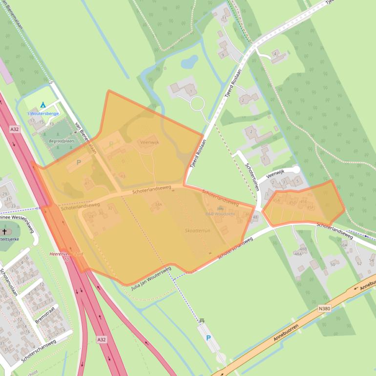 Kaart van postcodegebied 8451KA.