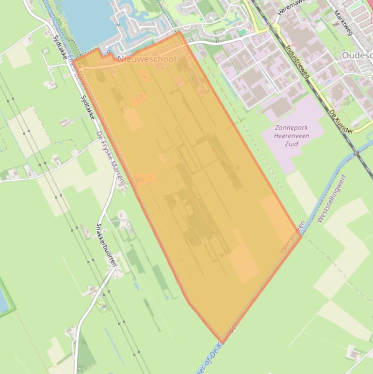 Kaart van postcodegebied 8452.