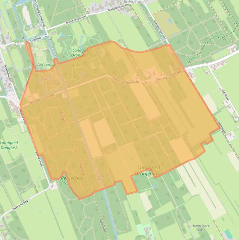 Kaart van postcodegebied 8453JJ.