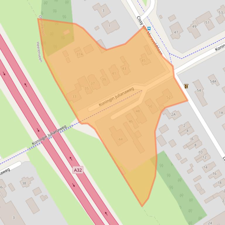 Kaart van postcodegebied 8453WC.