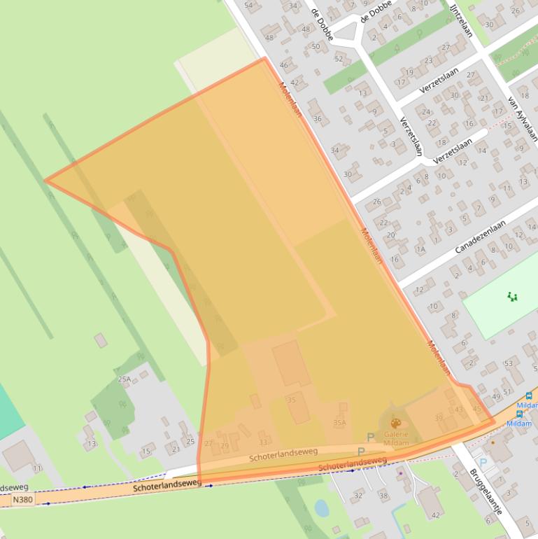 Kaart van postcodegebied 8454KB.