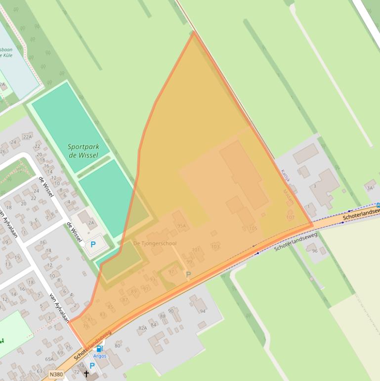 Kaart van postcodegebied 8454KD.