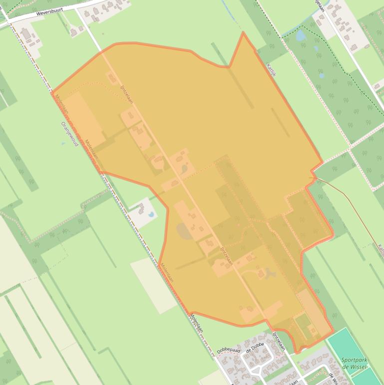 Kaart van postcodegebied 8454KV.