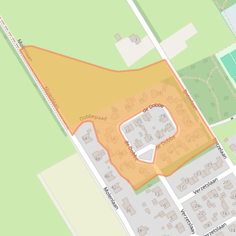 Kaart van postcodegebied 8454LD.