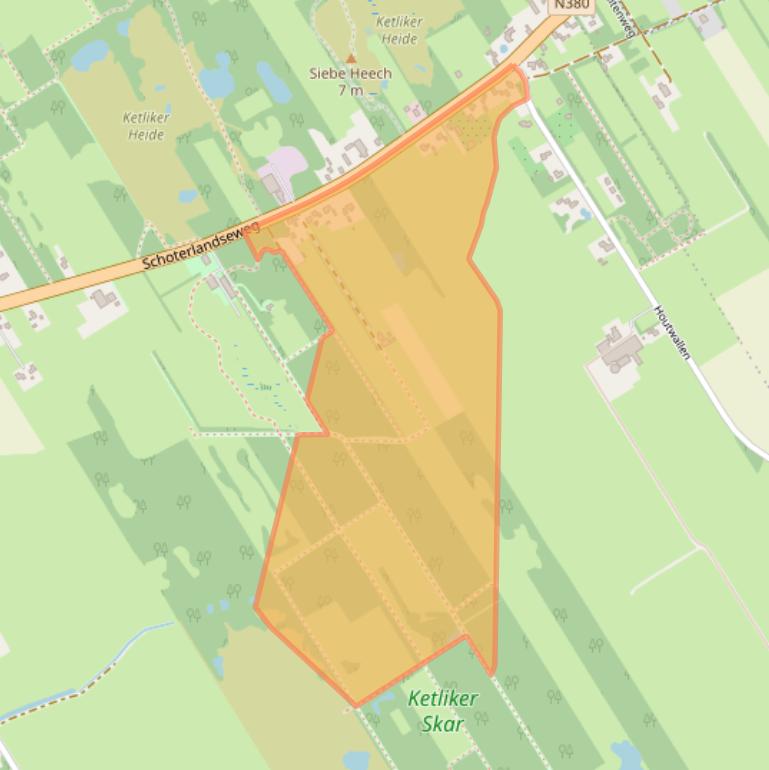 Kaart van postcodegebied 8455JH.