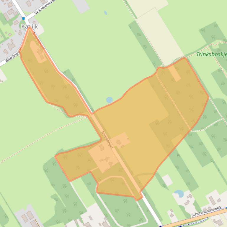 Kaart van postcodegebied 8455JN.