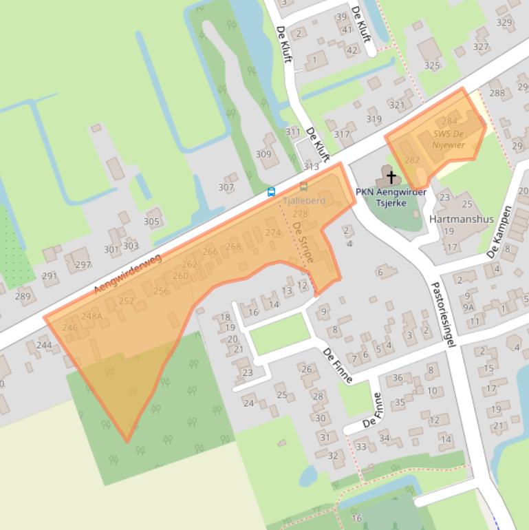 Kaart van postcodegebied 8458BJ.