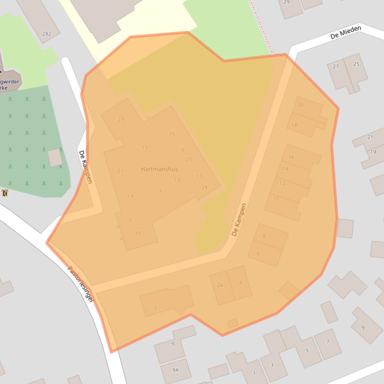 Kaart van postcodegebied 8458CC.