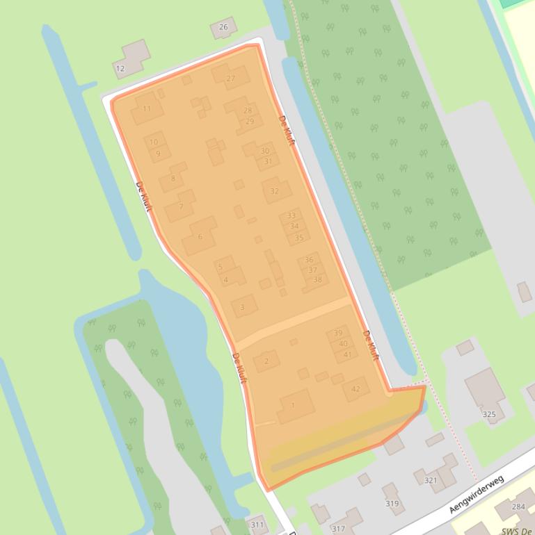 Kaart van postcodegebied 8458CW.