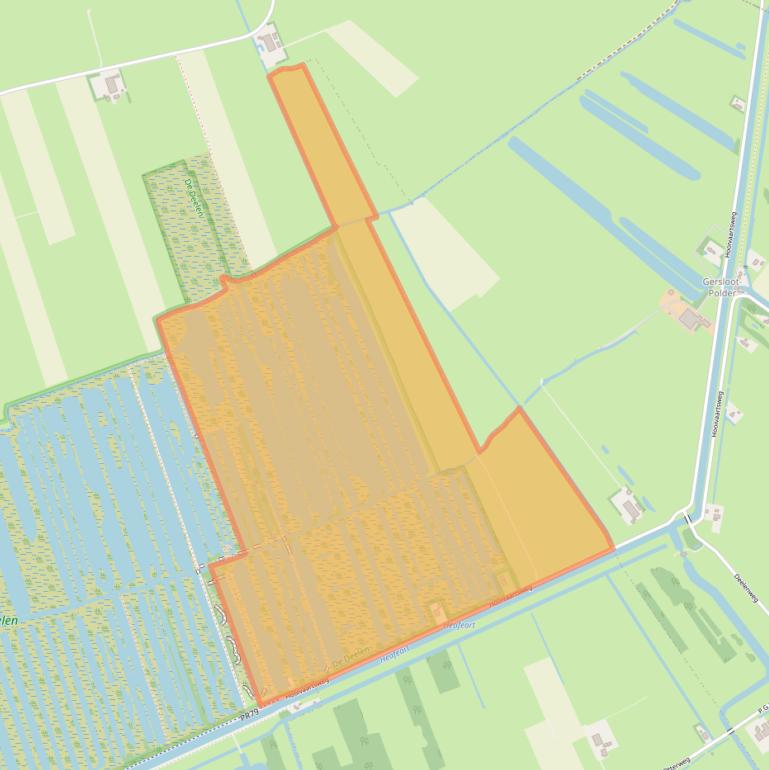 Kaart van postcodegebied 8458ER.