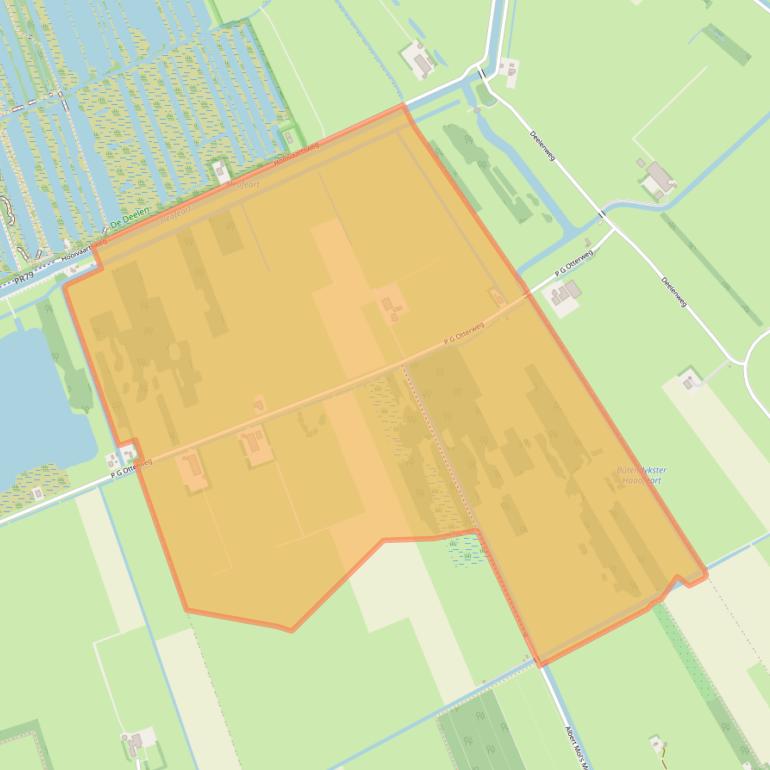 Kaart van postcodegebied 8458ES.