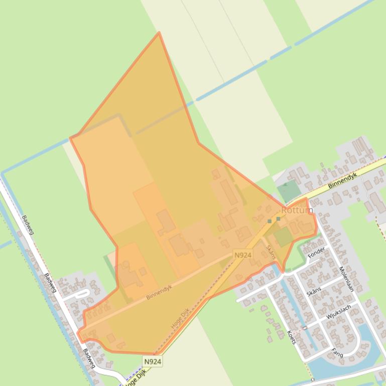 Kaart van postcodegebied 8461LD.