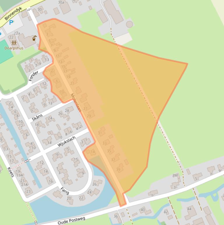 Kaart van postcodegebied 8461LJ.