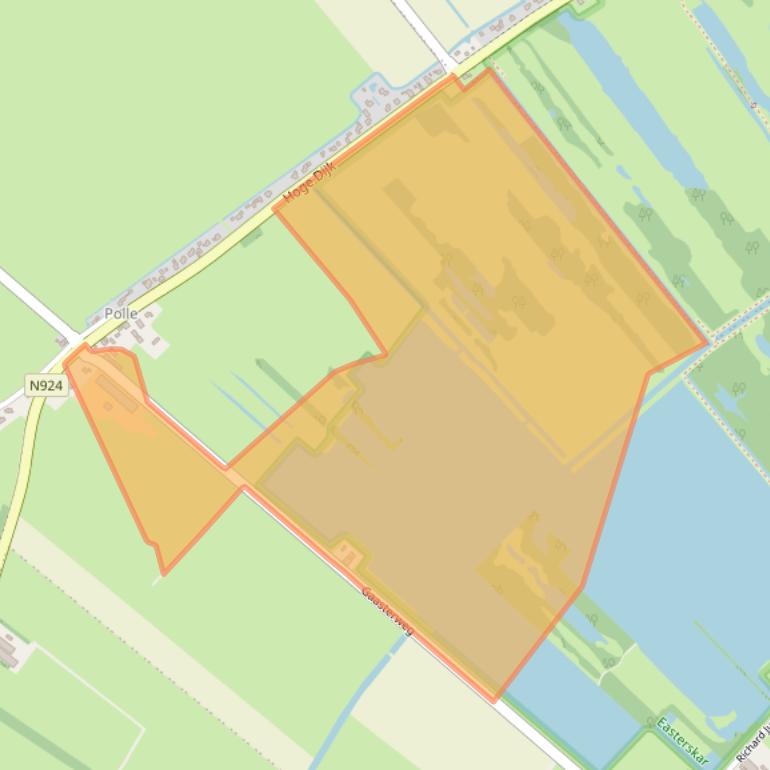 Kaart van postcodegebied 8463TK.