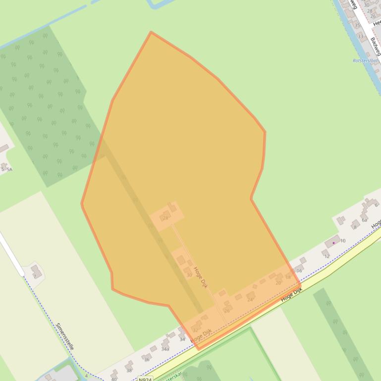 Kaart van postcodegebied 8464NR.