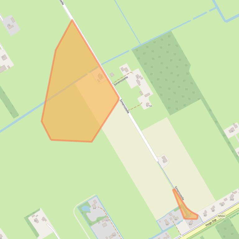 Kaart van postcodegebied 8464NV.