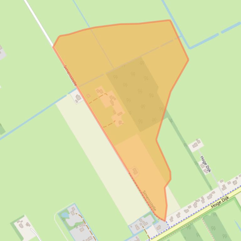 Kaart van postcodegebied 8464NW.