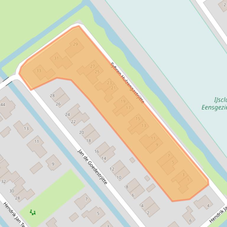 Kaart van postcodegebied 8464VJ.