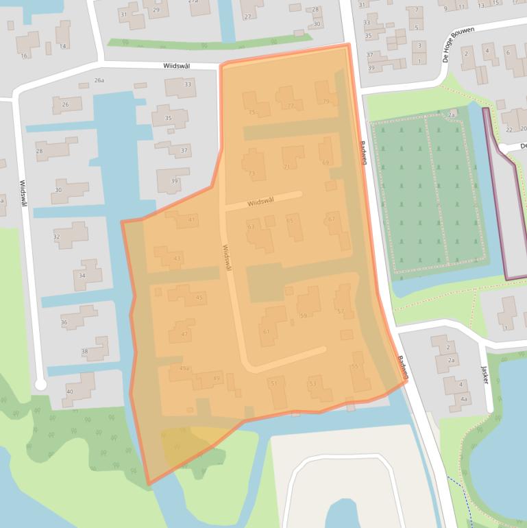 Kaart van postcodegebied 8465PT.