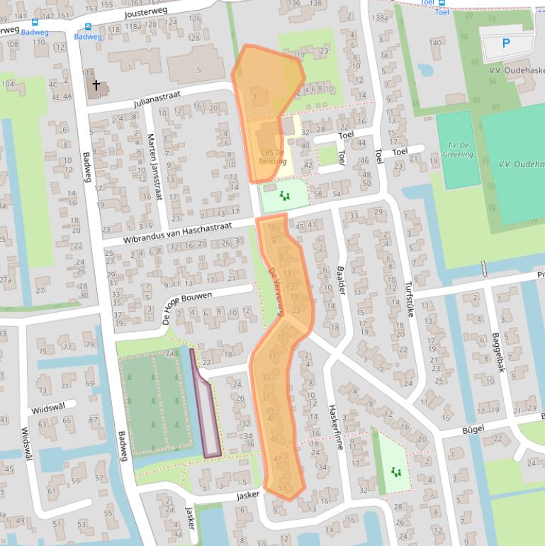 Kaart van postcodegebied 8465RE.