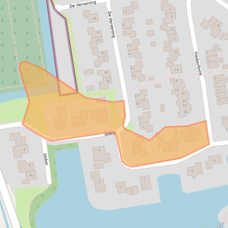 Kaart van postcodegebied 8465RG.