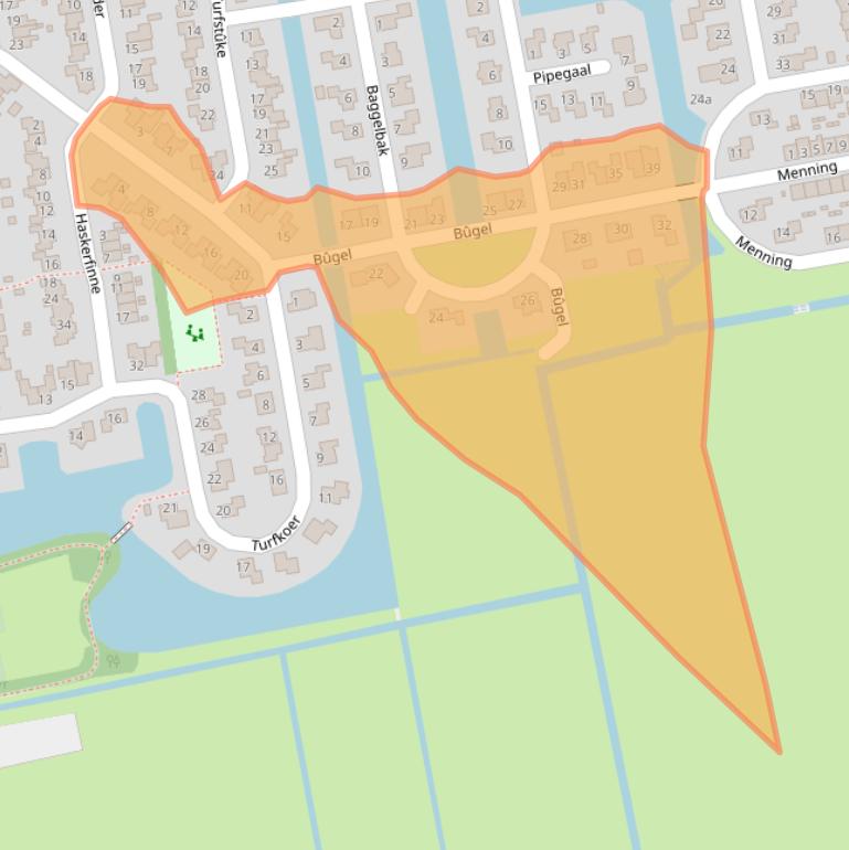 Kaart van postcodegebied 8465RW.