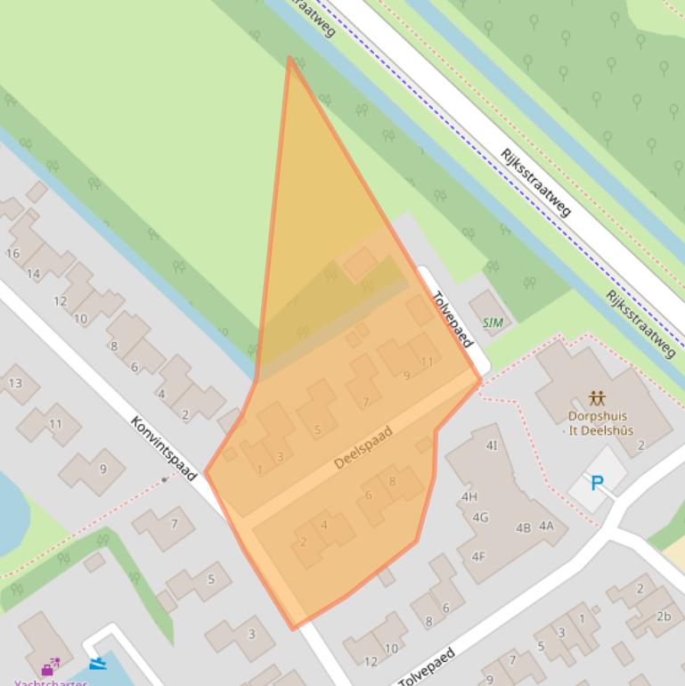 Kaart van postcodegebied 8468BK.