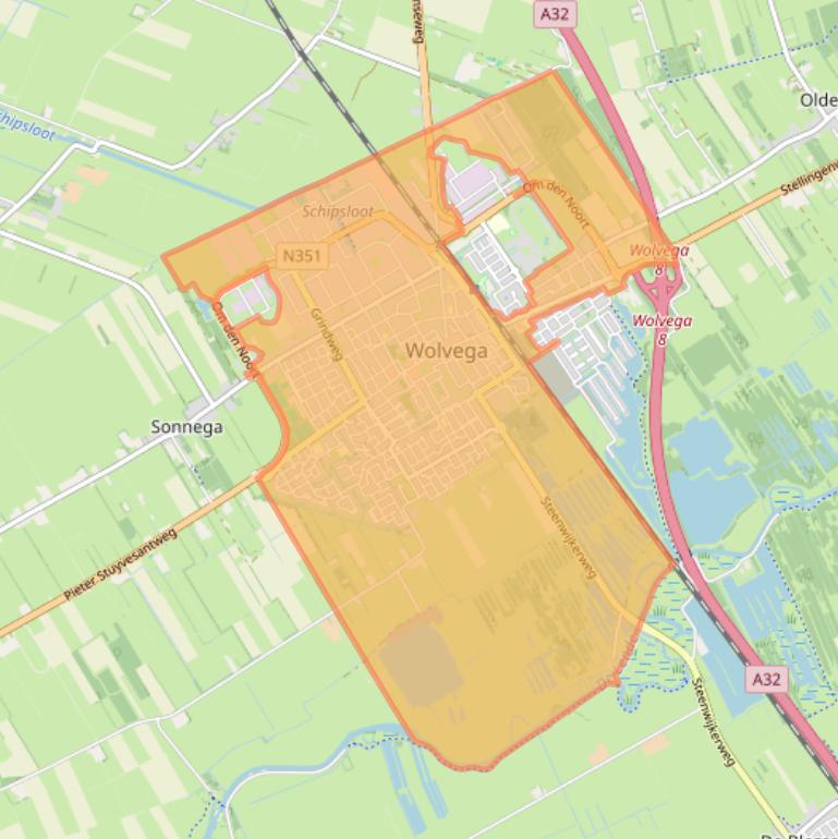 Kaart van postcodegebied 8471.