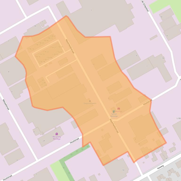 Kaart van postcodegebied 8471AB.