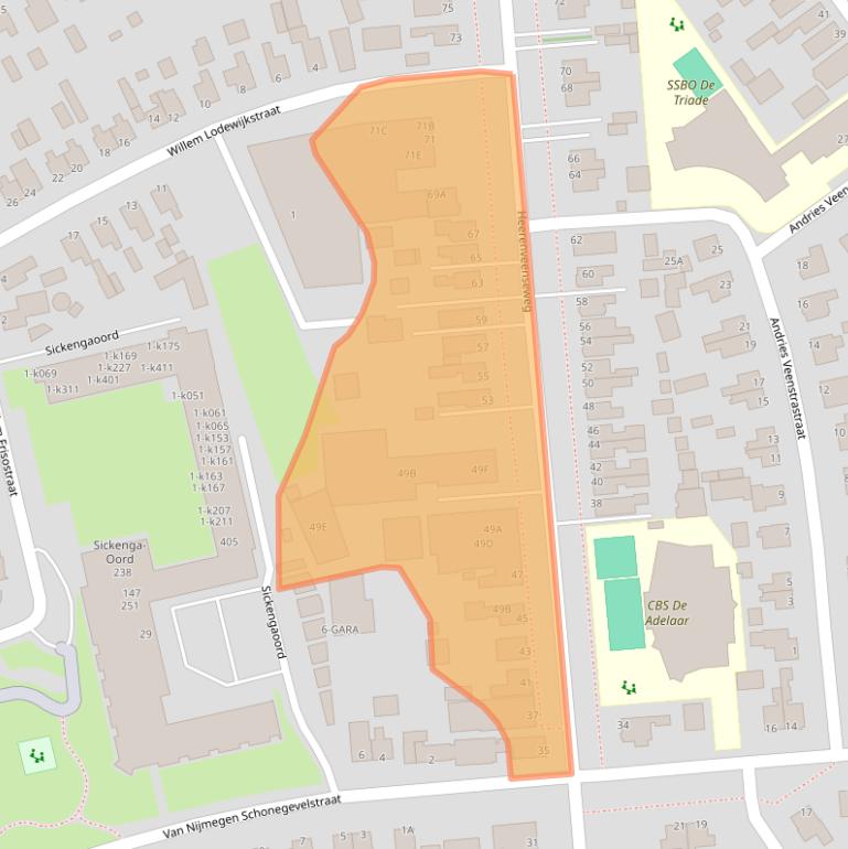 Kaart van postcodegebied 8471BB.