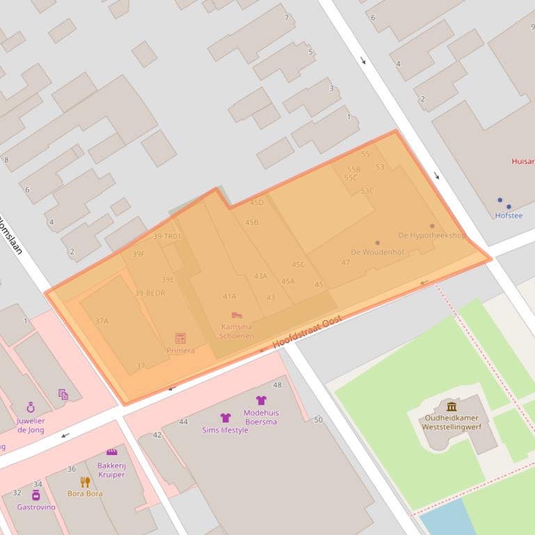 Kaart van postcodegebied 8471JJ.