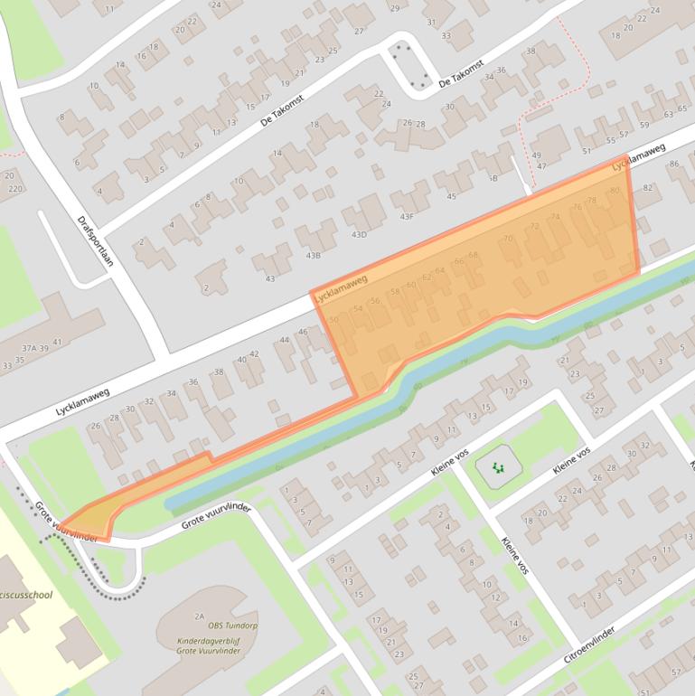 Kaart van postcodegebied 8471JZ.