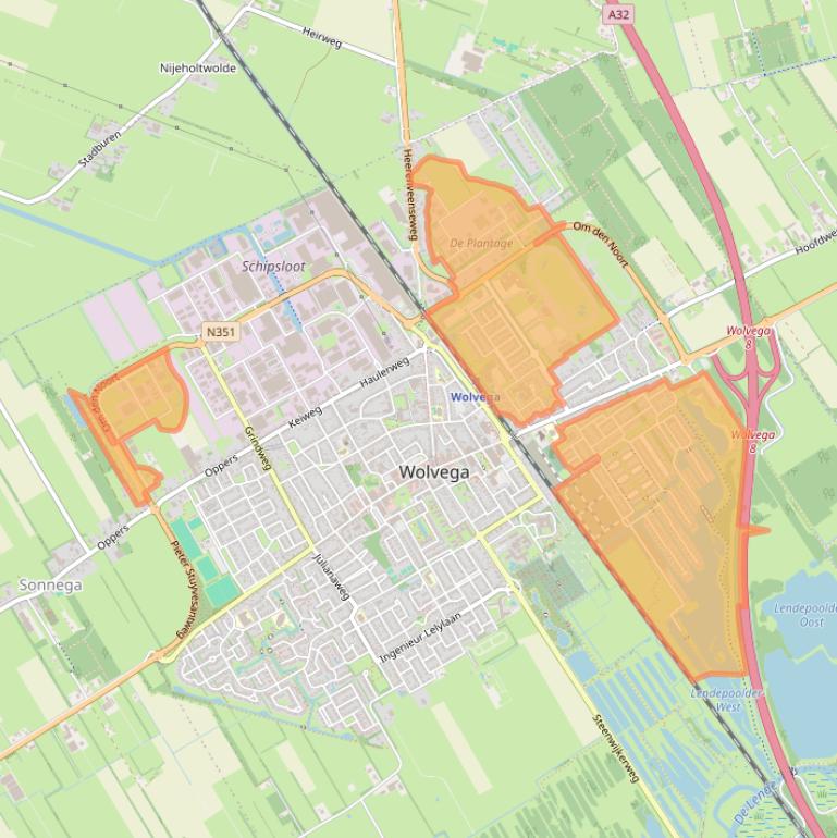 Kaart van postcodegebied 8472.