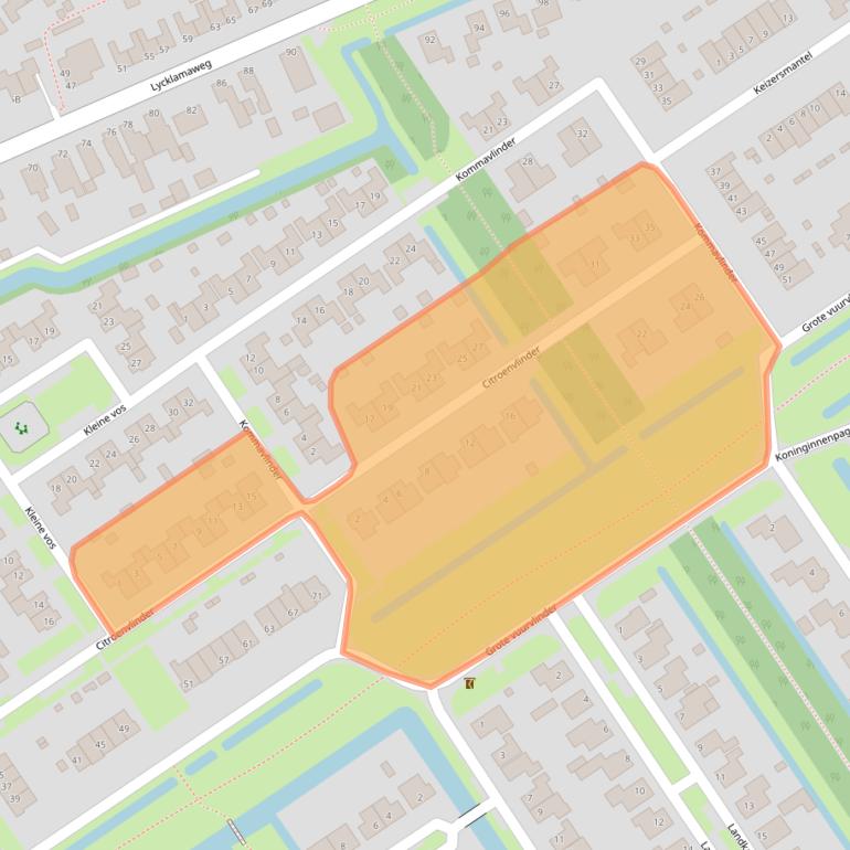 Kaart van postcodegebied 8472CD.