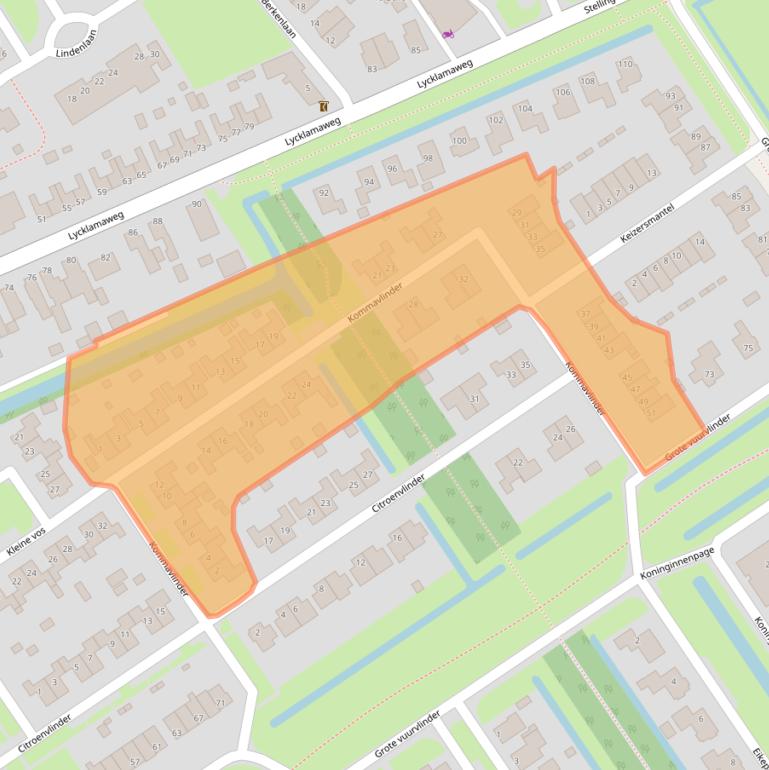 Kaart van postcodegebied 8472CE.