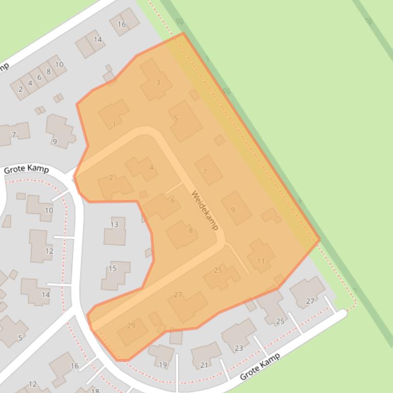 Kaart van postcodegebied 8474AE.