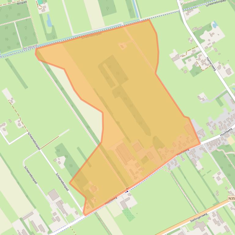 Kaart van postcodegebied 8474CB.