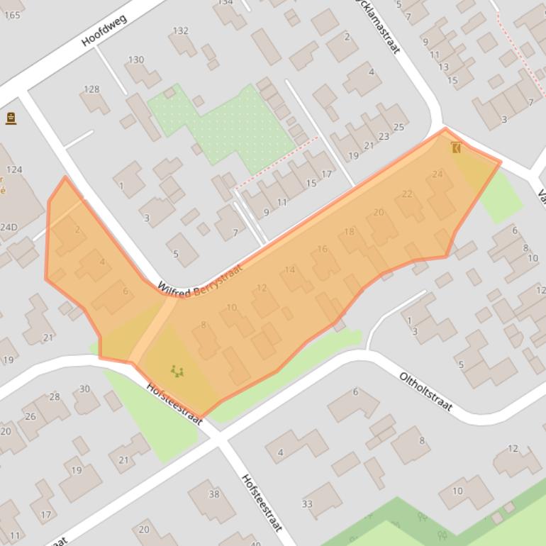 Kaart van postcodegebied 8474CT.